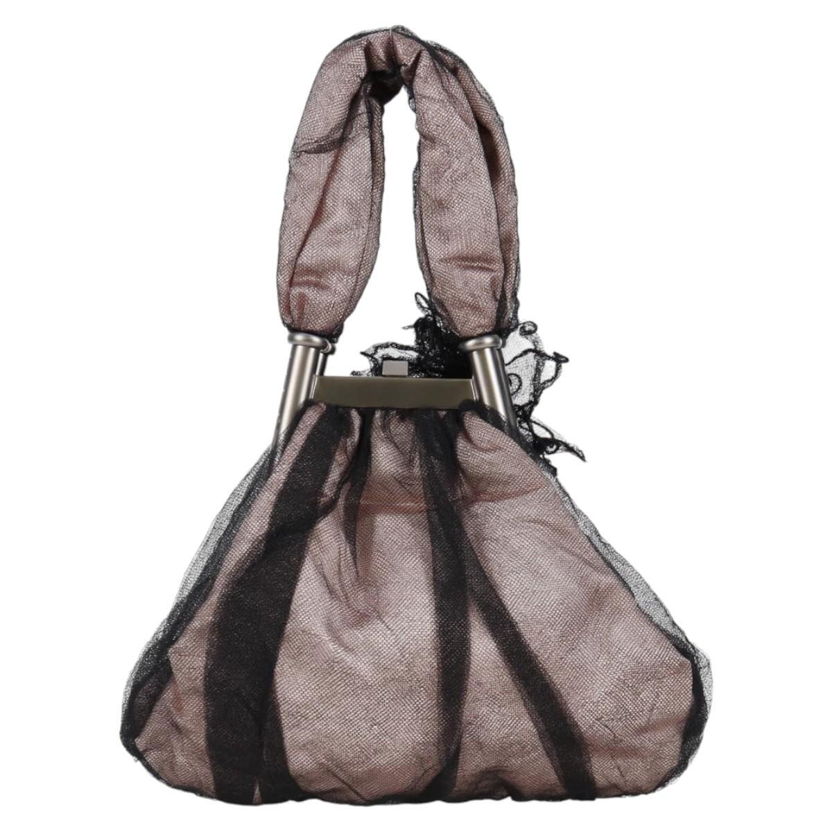 Chanel Chanel Drawstring Bucket Bag Chevron Patchwork Canvas Small Roze