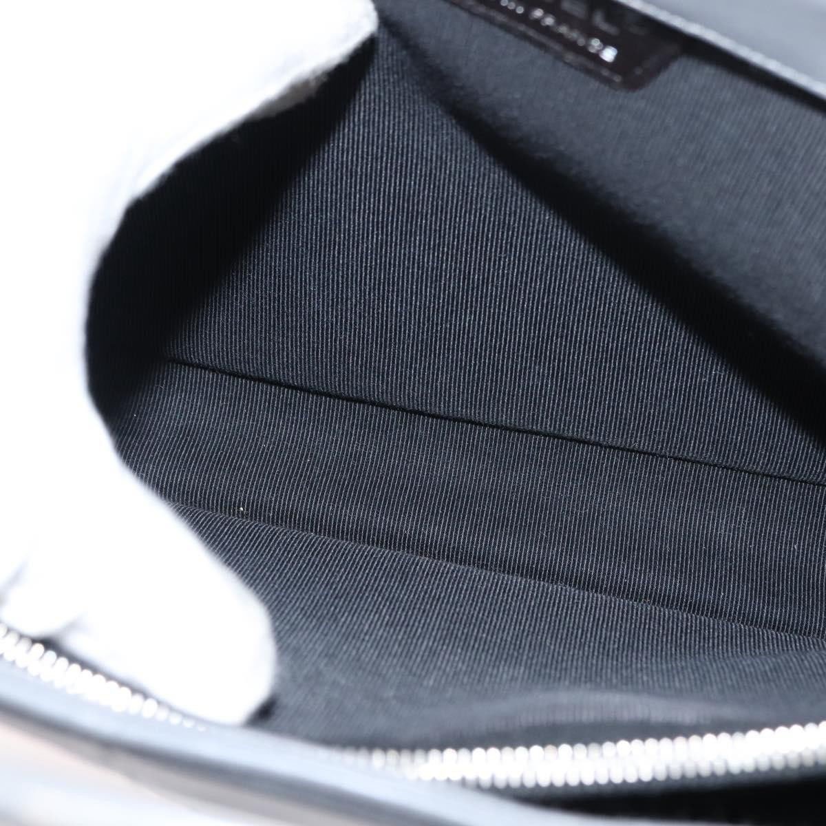 Chanel Chanel Vintage Chocolate Bar Metal Ring Tote Quilted Lambskin Medium Grijs