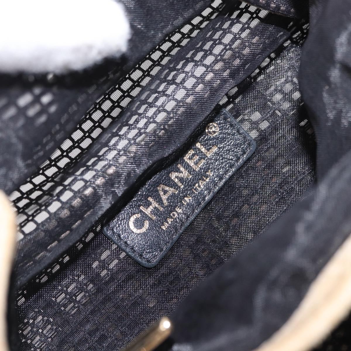 Chanel Chain Bucket Bag Mesh and Leather Small Zwart