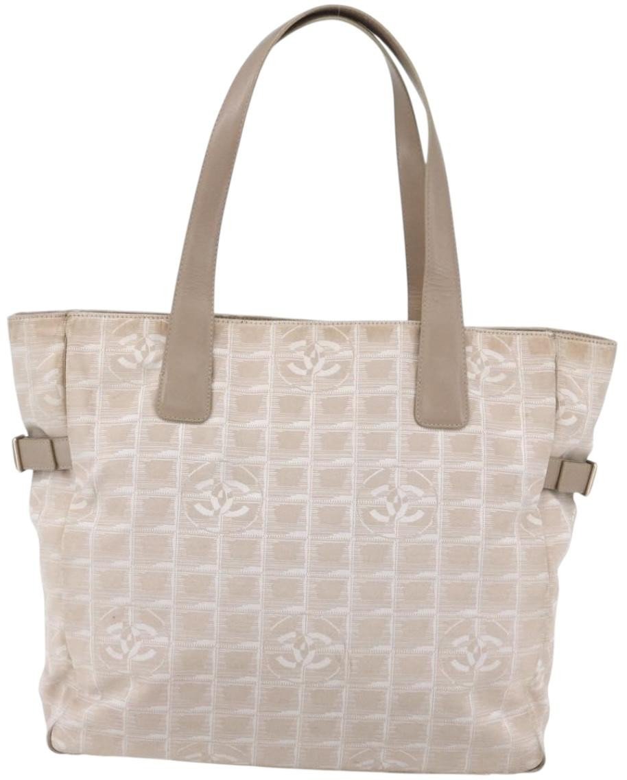 Chanel Chanel Travel Line Tote Nylon Small Beige