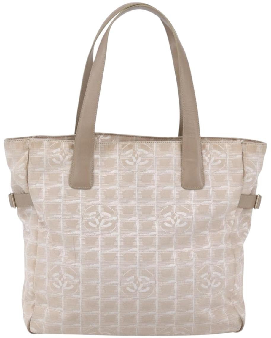 Chanel Chanel Travel Line Tote Nylon Small Beige