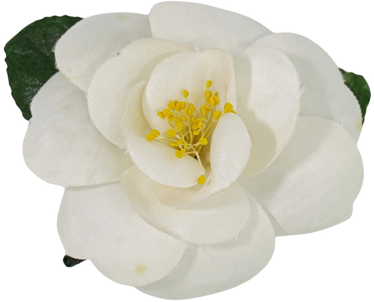 Chanel Chanel CC Camellia Brooch Plastic with Faux Pearl Wit