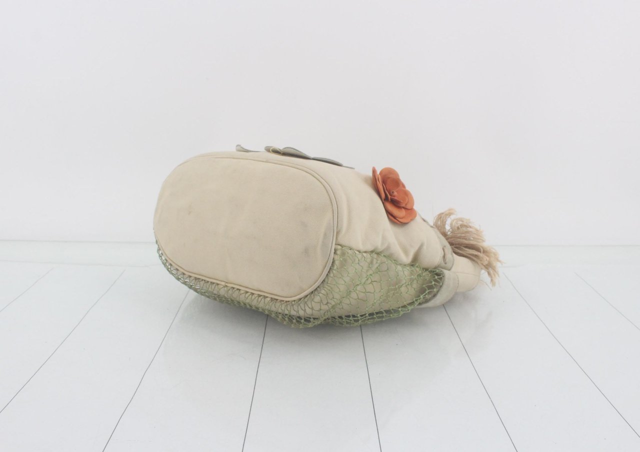 Chanel Tote Bag with coco mark Canvas canvas medium Beige