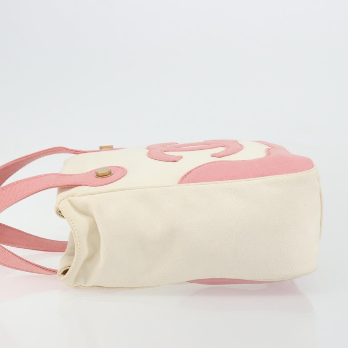 Chanel Vintage CC Tote Canvas Small Beige