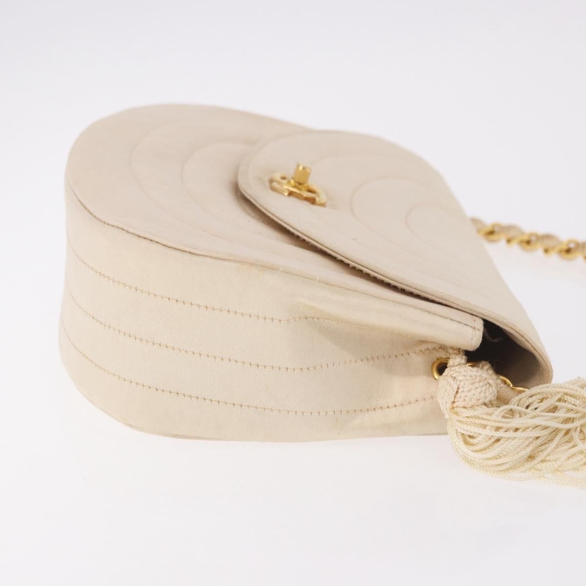 Chanel Vintage Round Flap Satin Beige