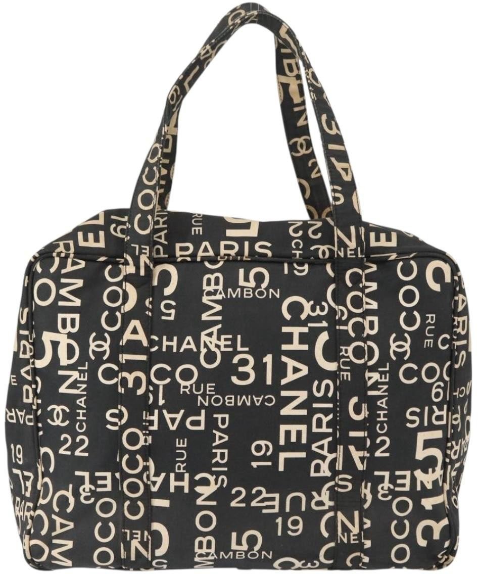 Chanel Chanel Boston Zip Tote Quilted Canvas Medium Zwart