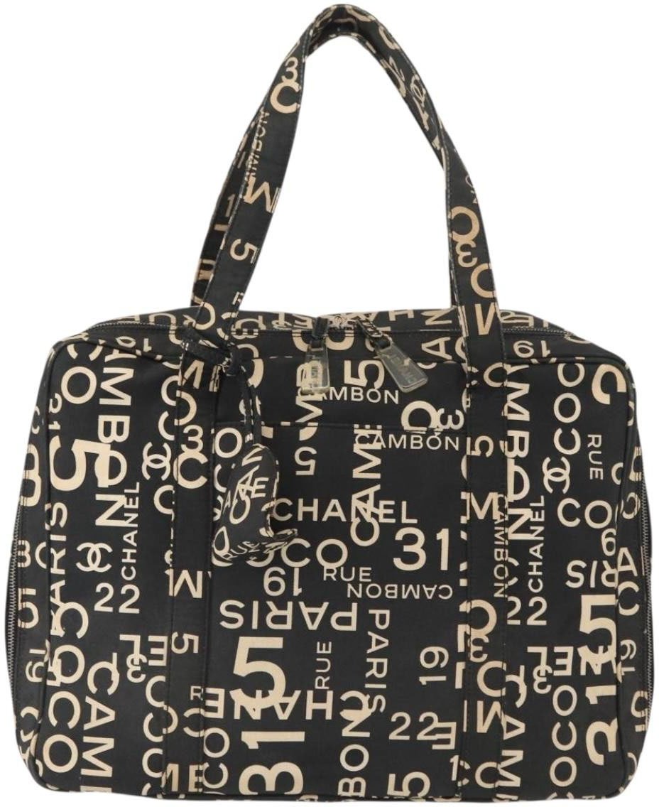 Chanel Chanel Boston Zip Tote Quilted Canvas Medium Zwart