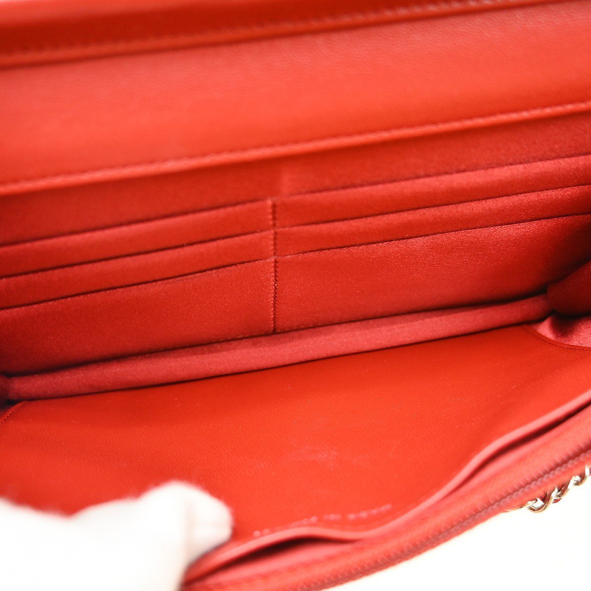 Chanel Camellia Wallet on Chain Leather Rood