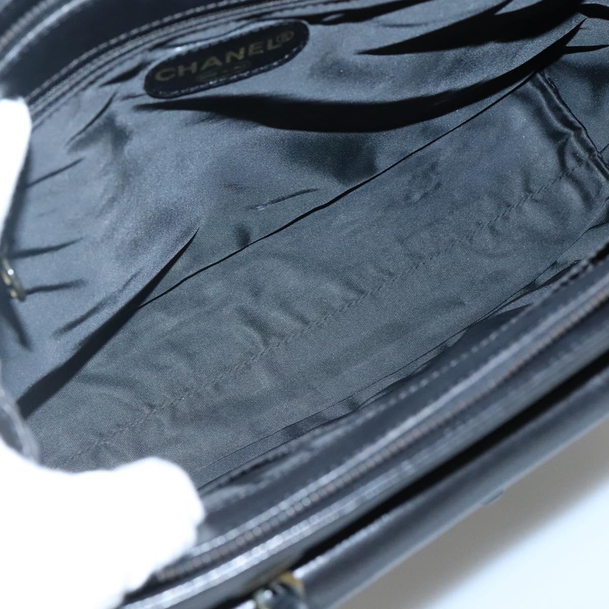 Chanel Chanel Vintage CC Front Pocket Tote Quilted Leather Medium Zwart