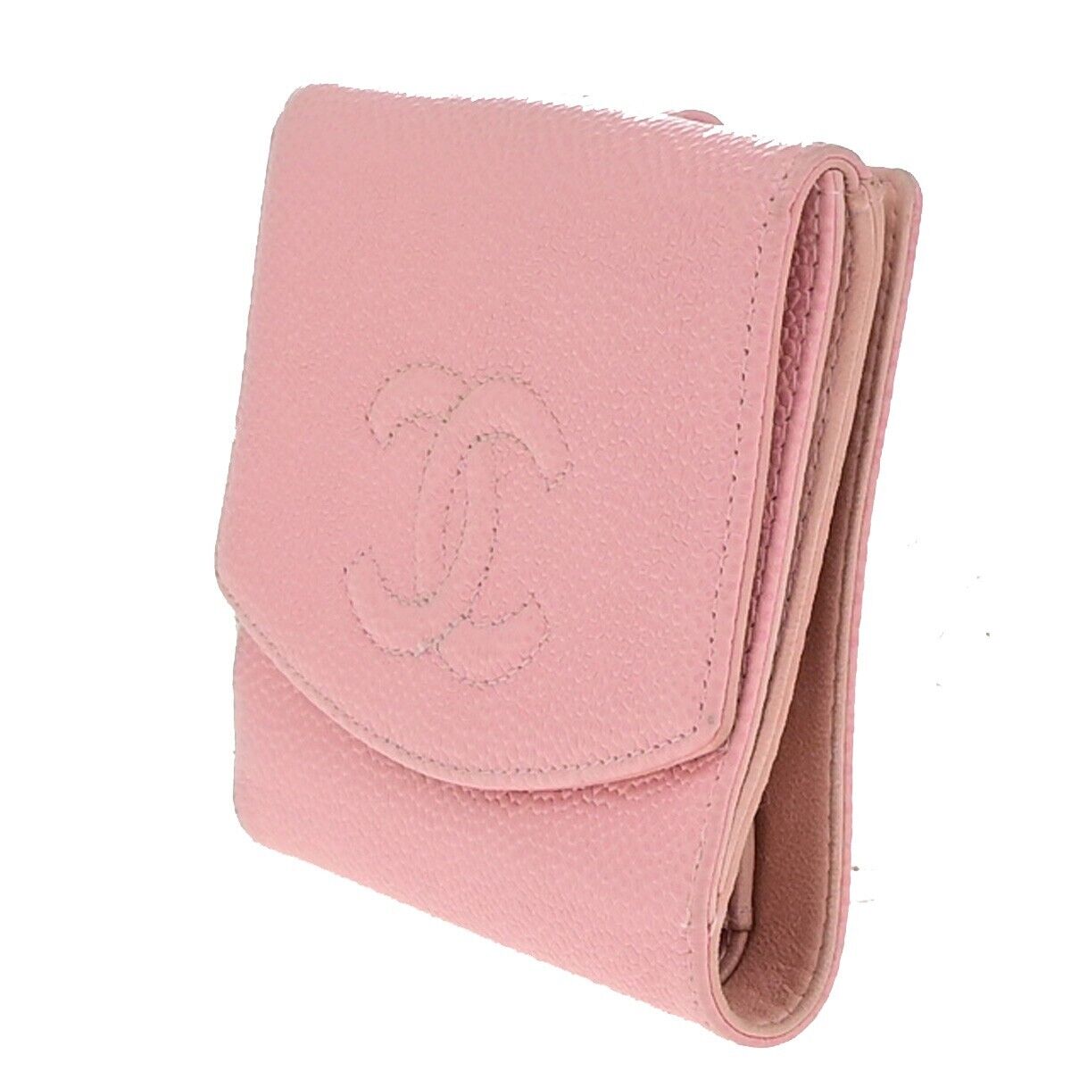 Chanel Chanel CC Compact Wallet Quilted Calfskin Roze