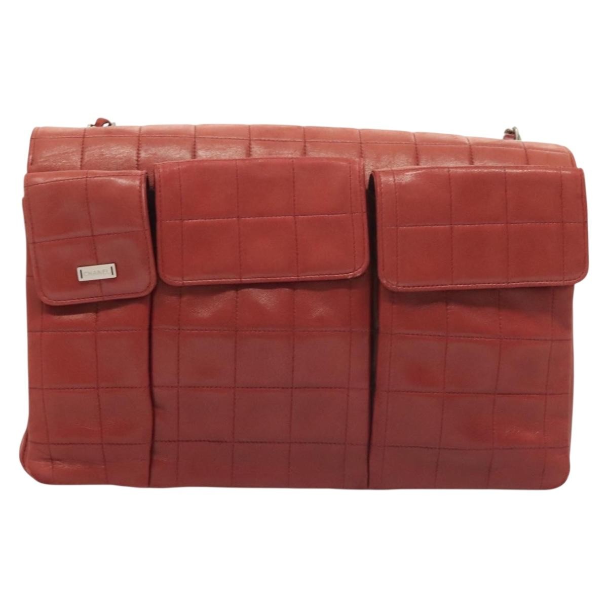 Chanel Chanel Chocolate Bar Reissue Flap Bag Lambskin Rood