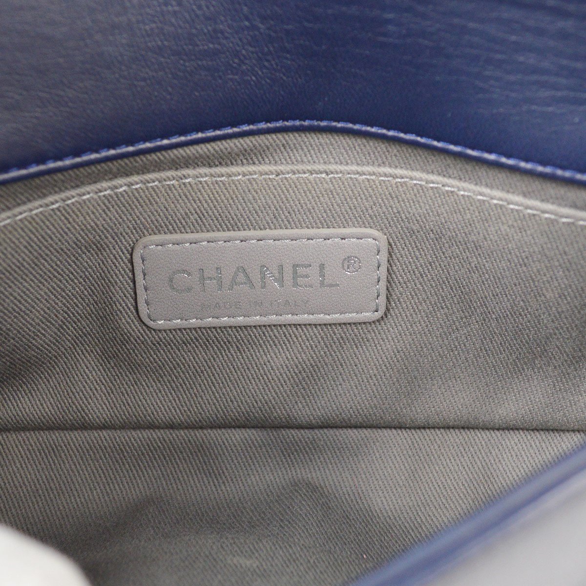 Chanel Chanel Boy Flap Bag Quilted Velvet Small Navy
