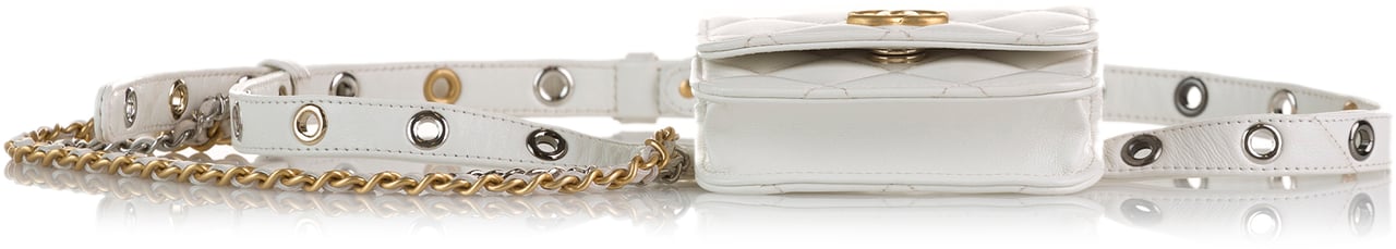 Chanel Punk Chain Leather Belt Bag Wit