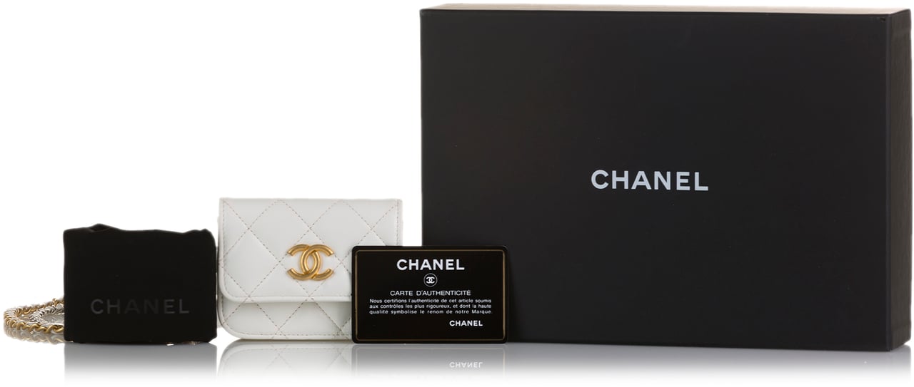 Chanel Punk Chain Leather Belt Bag Wit