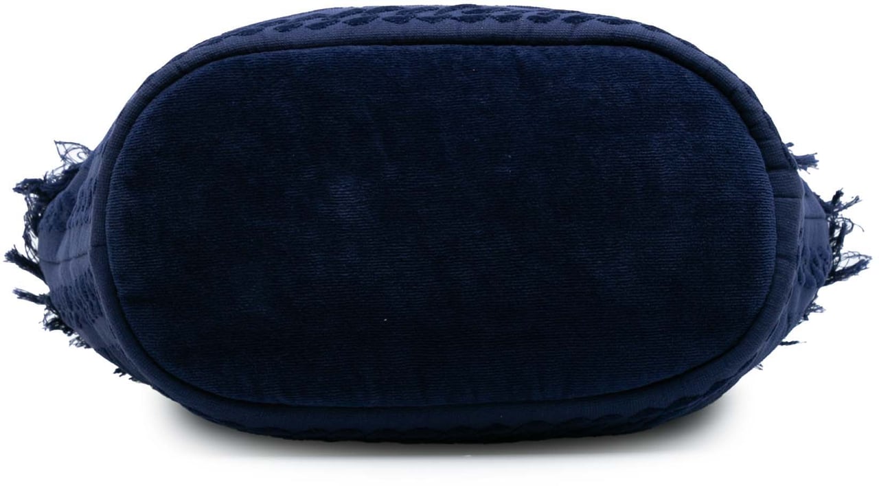 Chanel CC Terry Cotton Beach Tote Blauw