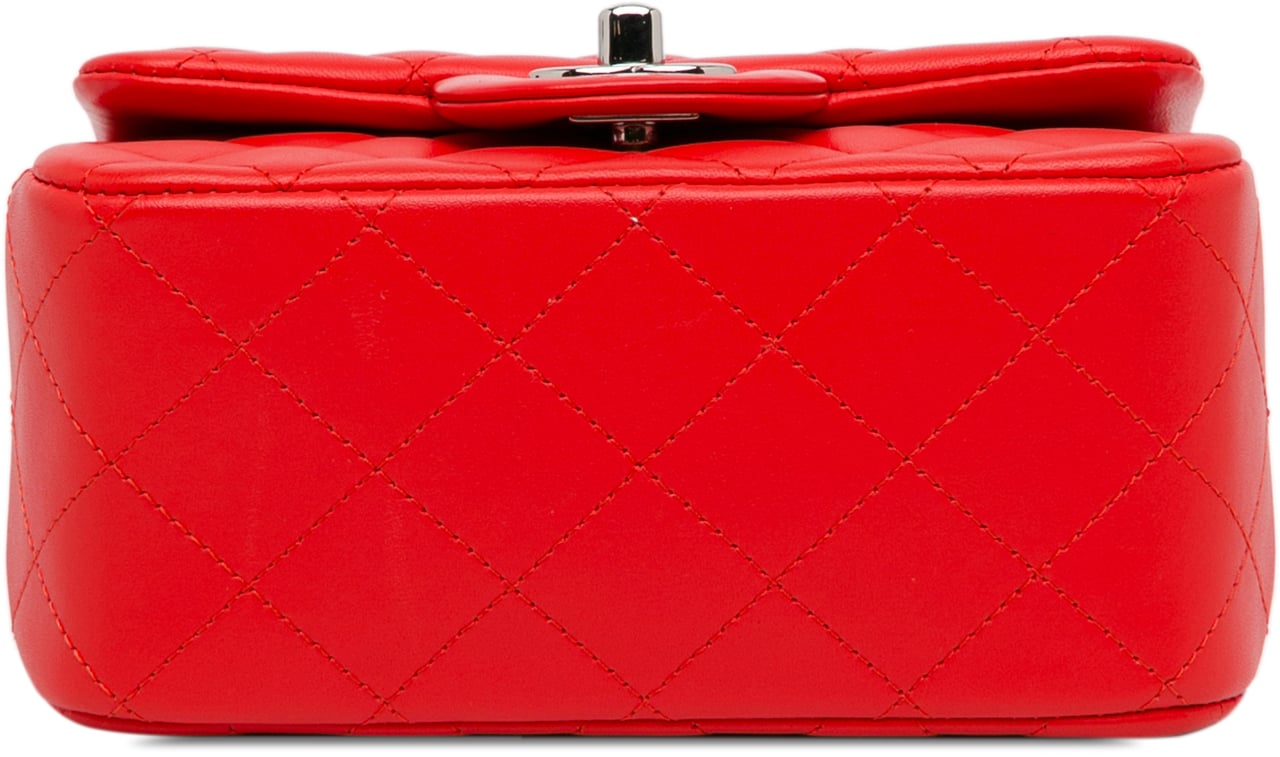 Chanel Mini Square Classic Lambskin Single Flap Rood