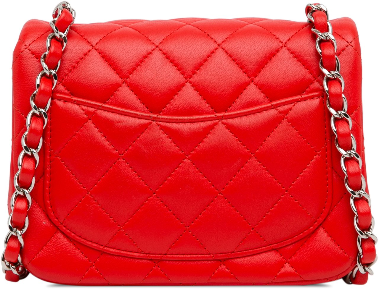 Chanel Mini Square Classic Lambskin Single Flap Rood