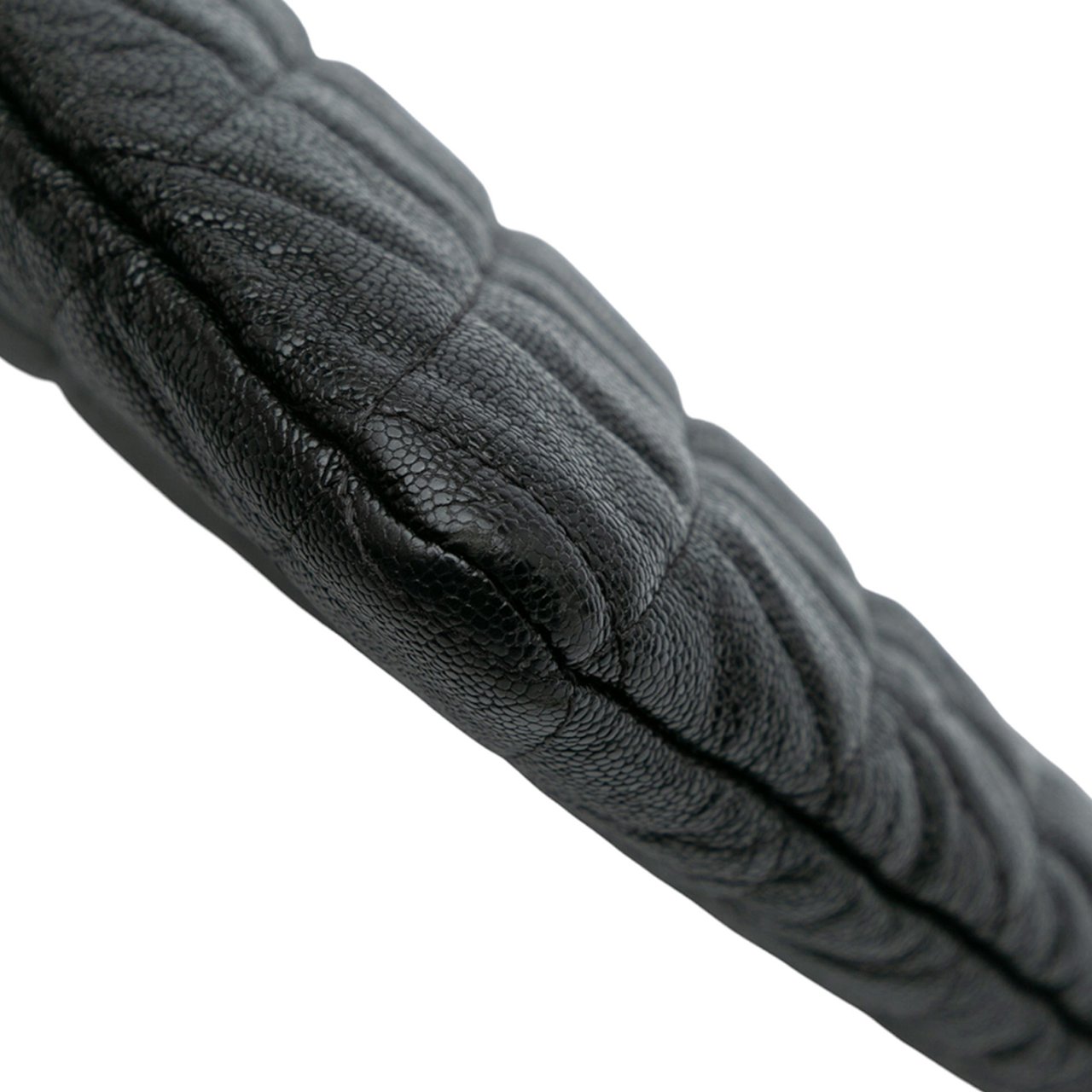 Chanel Large Lambskin Boy O Case Clutch Zwart