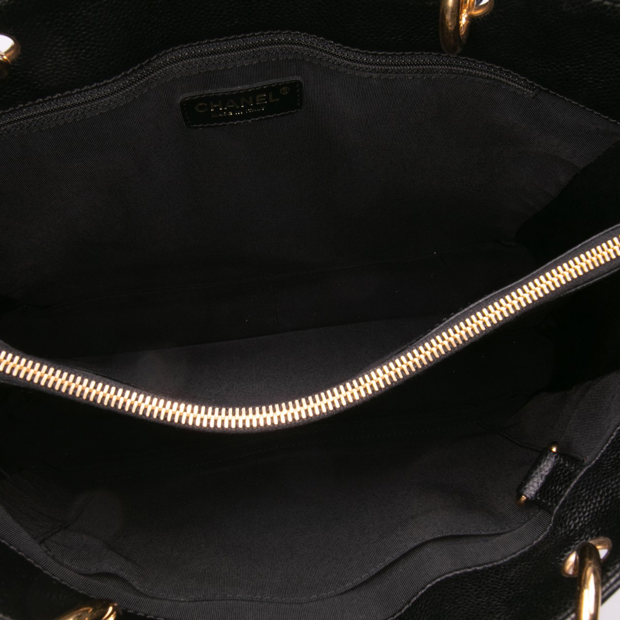 Chanel Caviar Grand Shopping Tote Zwart