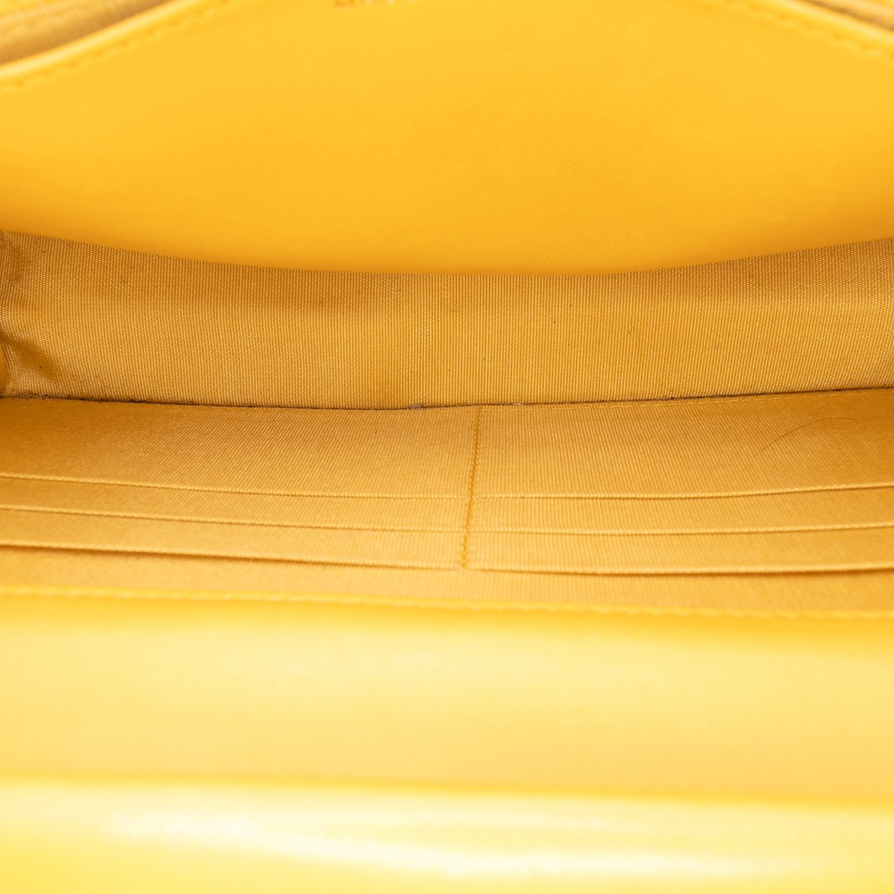 Chanel Quilted Lambskin Boy Wallet On Chain Geel