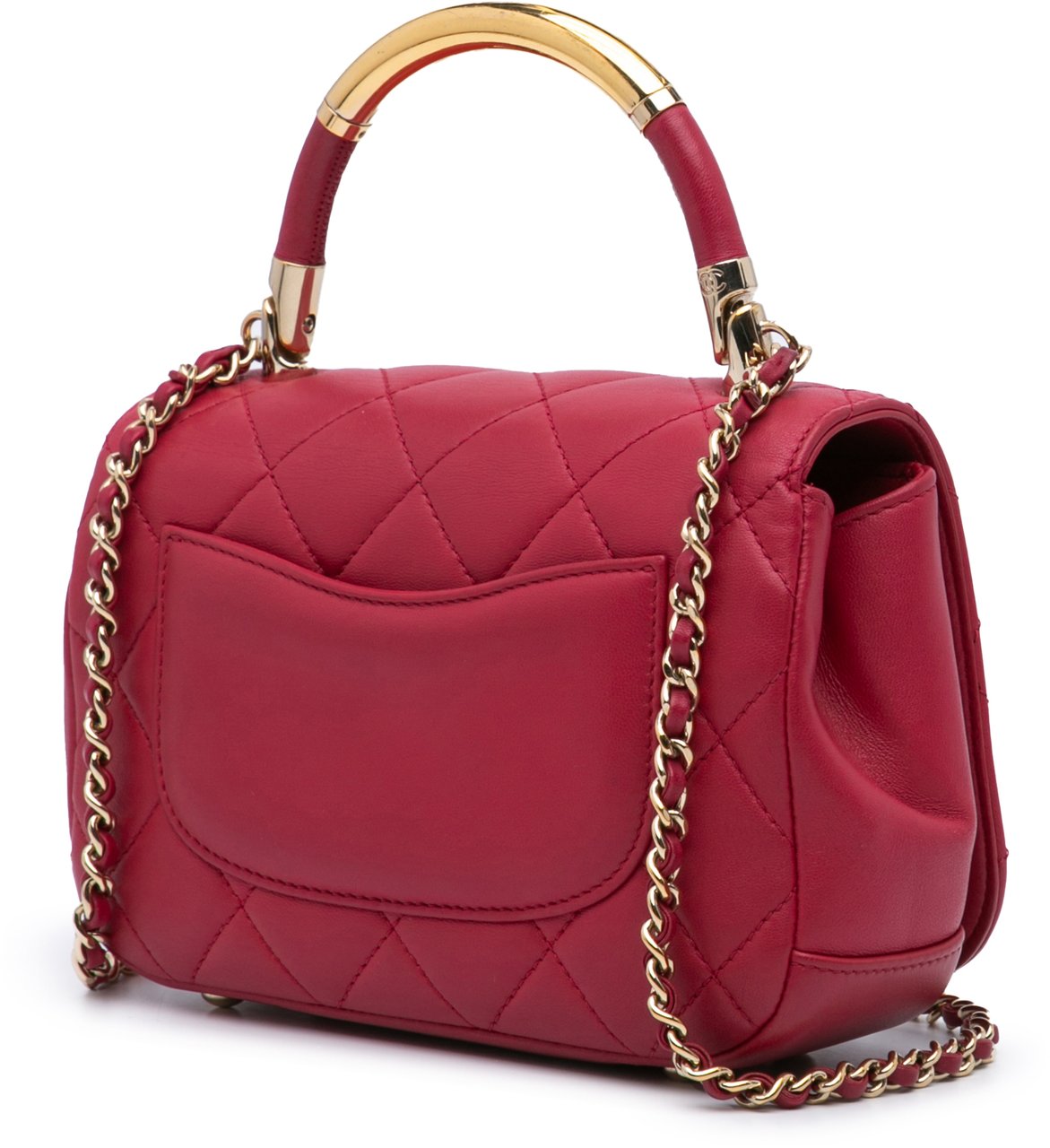 Chanel Mini Quilted Lambskin Carry Chic Flap Roze