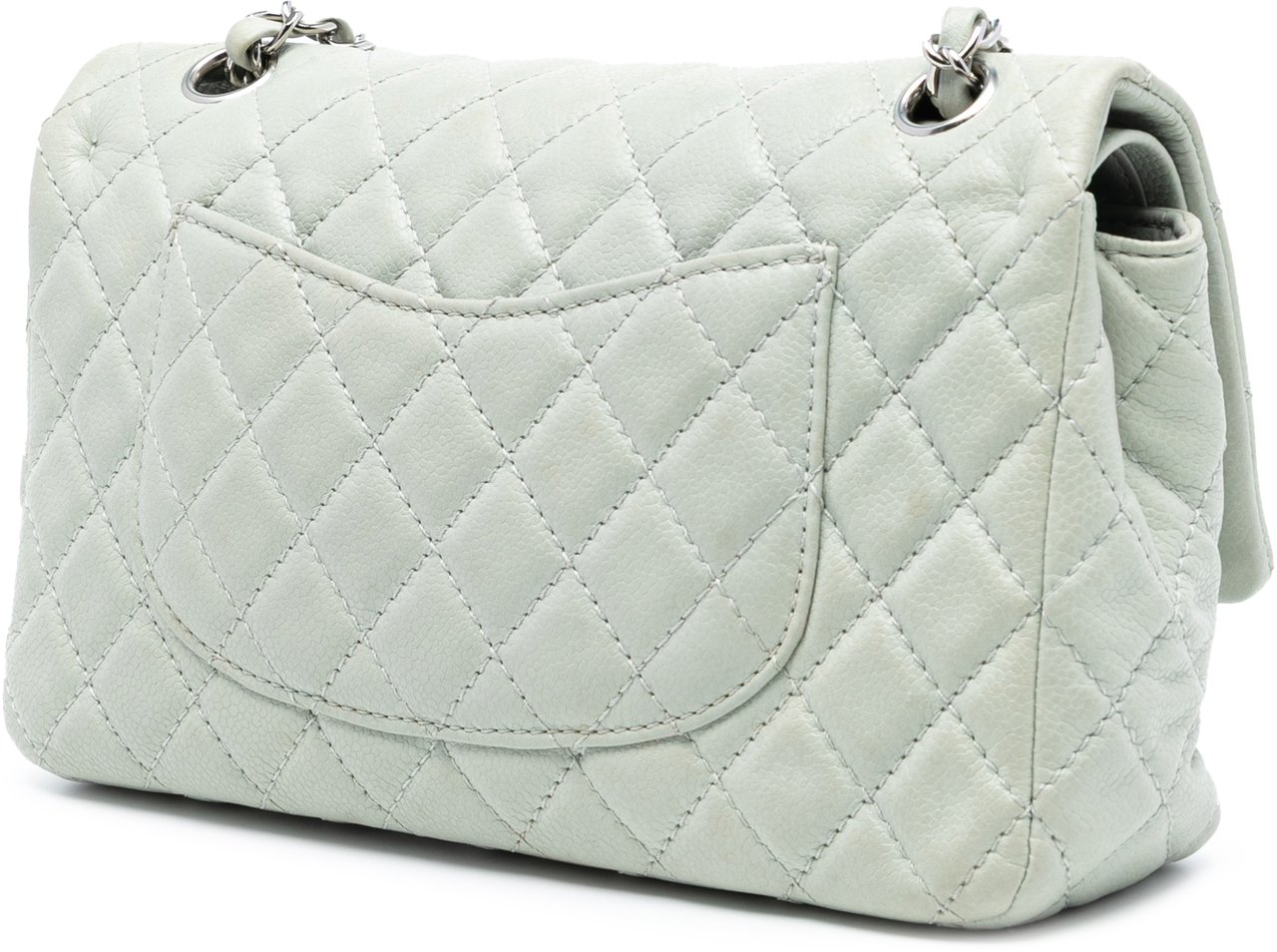 Chanel Medium Classic Caviar Double Flap Grijs