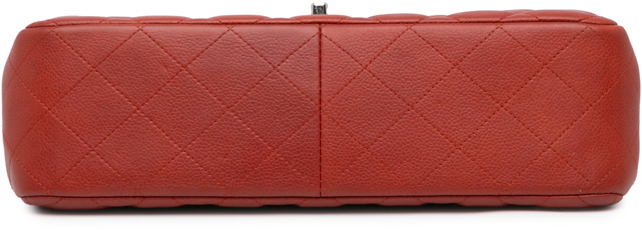 Chanel Jumbo Classic Caviar Double Flap Rood