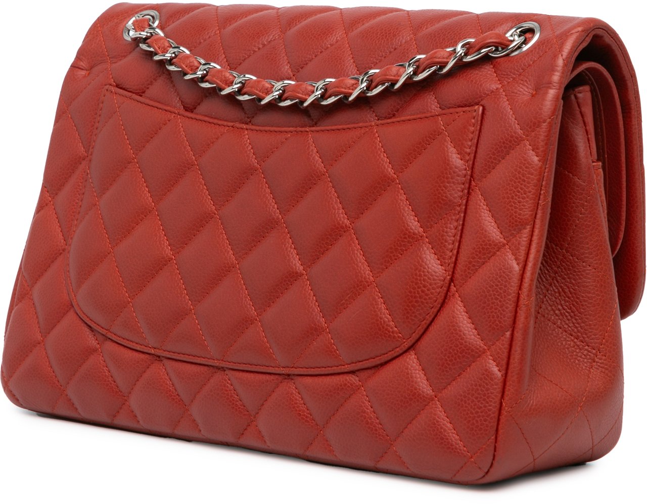 Chanel Jumbo Classic Caviar Double Flap Rood