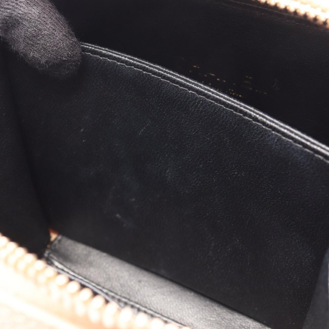 Chanel Small Caviar CC Filigree Vanity Case Bruin