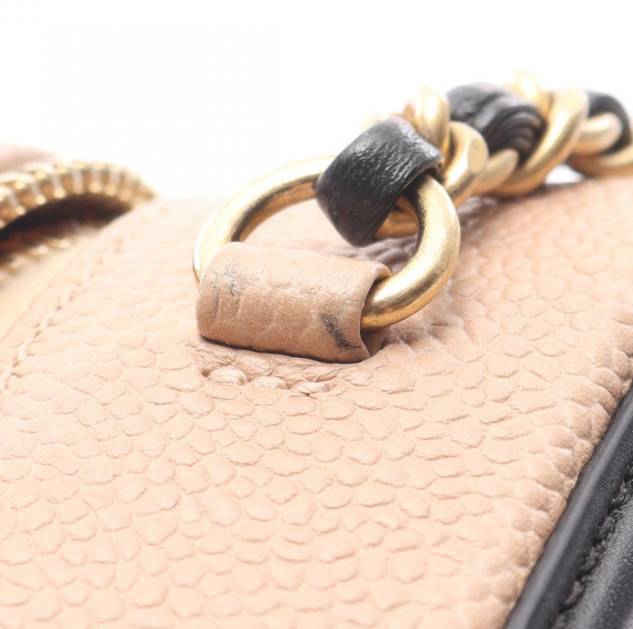 Chanel Small Caviar CC Filigree Vanity Case Bruin