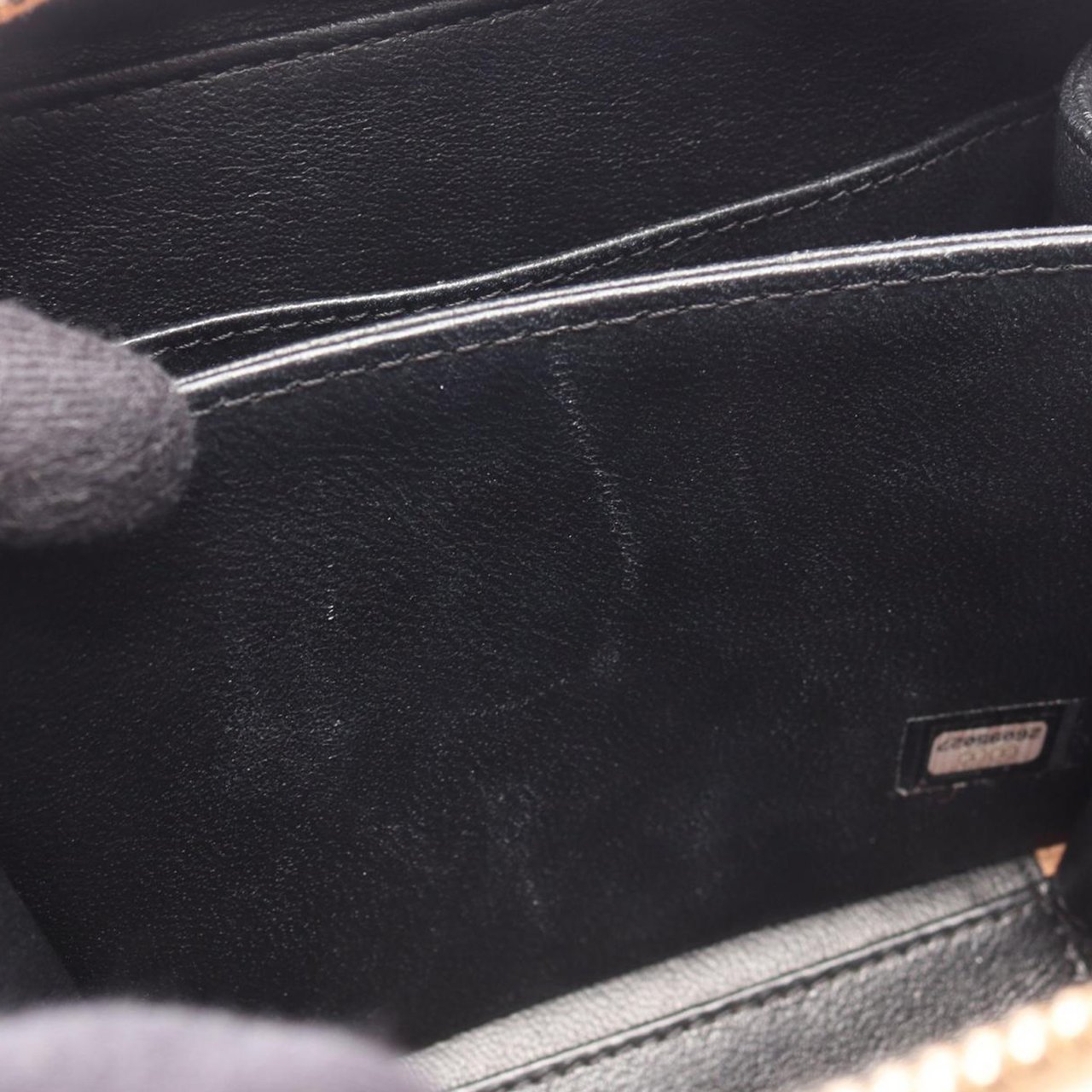 Chanel Small Caviar CC Filigree Vanity Case Bruin