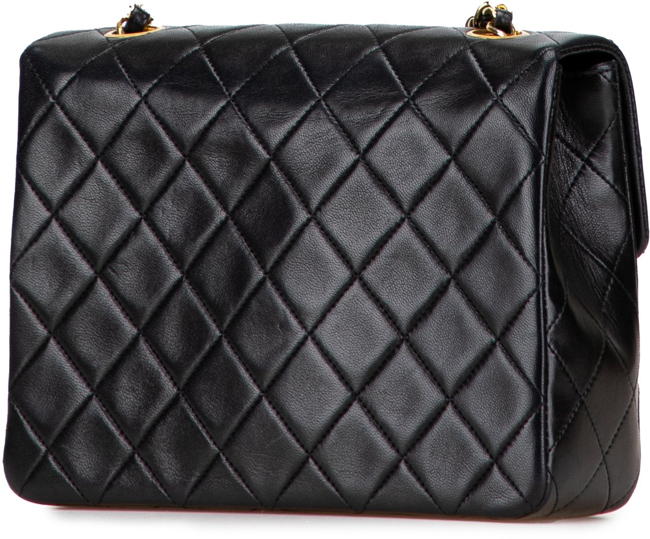 Chanel Small Square Quilted Lambskin Flap Zwart