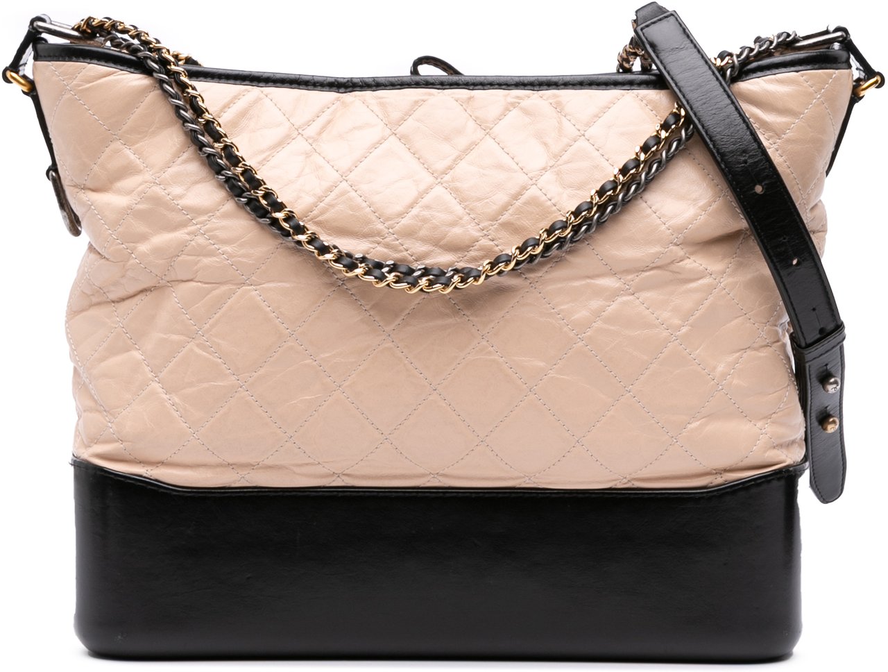 Chanel Large Aged Calfskin Gabrielle Crossbody Bruin