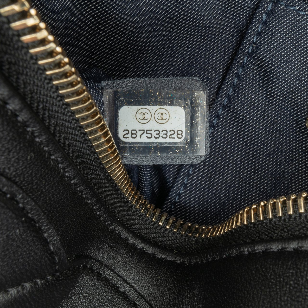 Chanel CC Lambskin Vanity Case Zwart