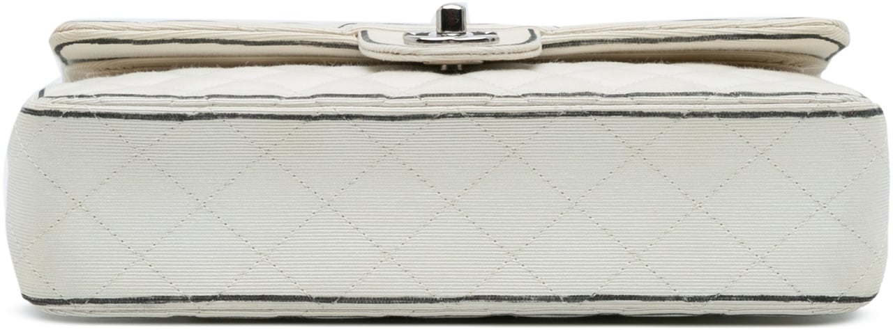 Chanel Medium Classic Printed Grosgrain Double Flap Wit