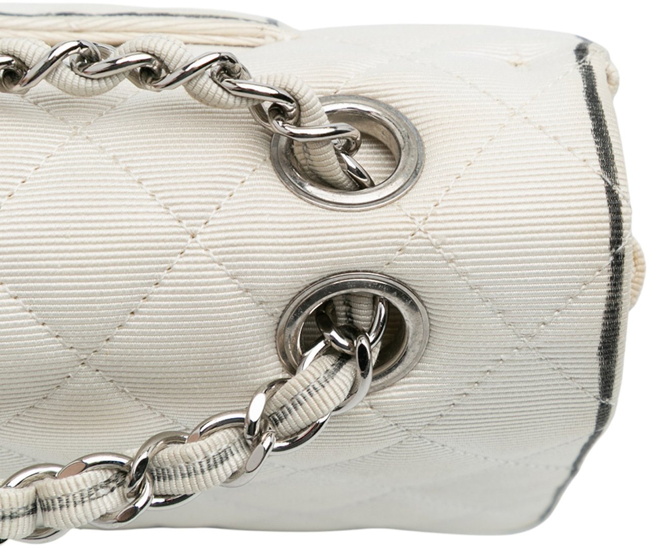 Chanel Medium Classic Printed Grosgrain Double Flap Wit