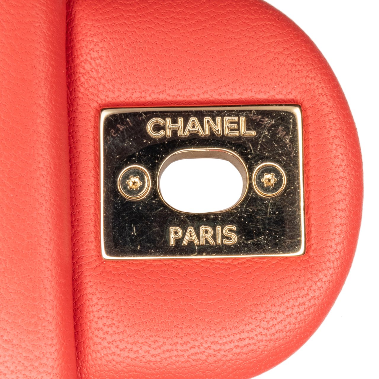 Chanel Small Lambskin Elegant Chain Single Flap Rood