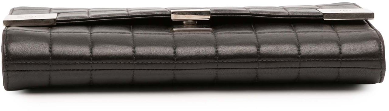 Chanel Quilted Lambskin Chocolate Bar Shoulder Bag Zwart