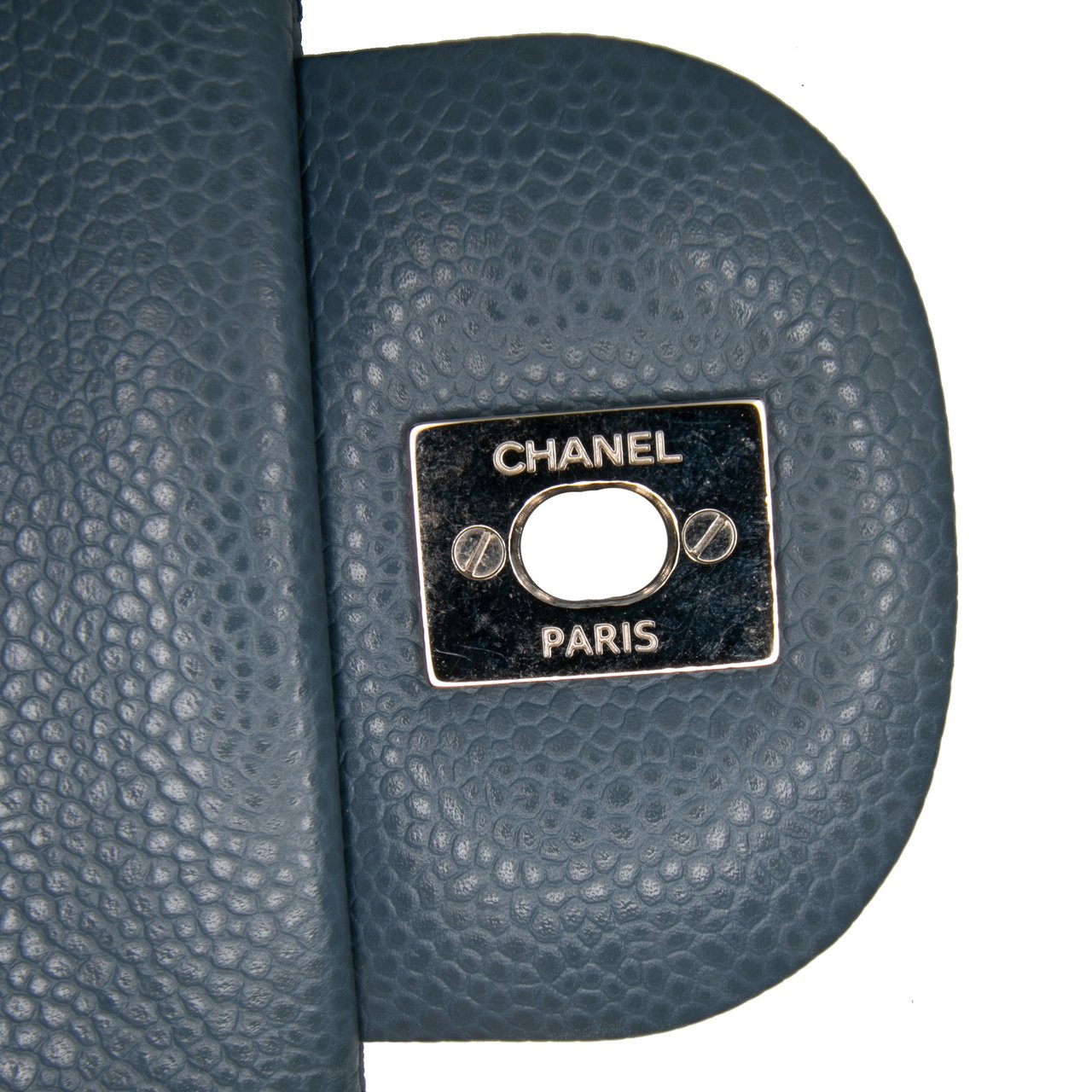 Chanel Jumbo Classic Caviar Double Flap Blauw