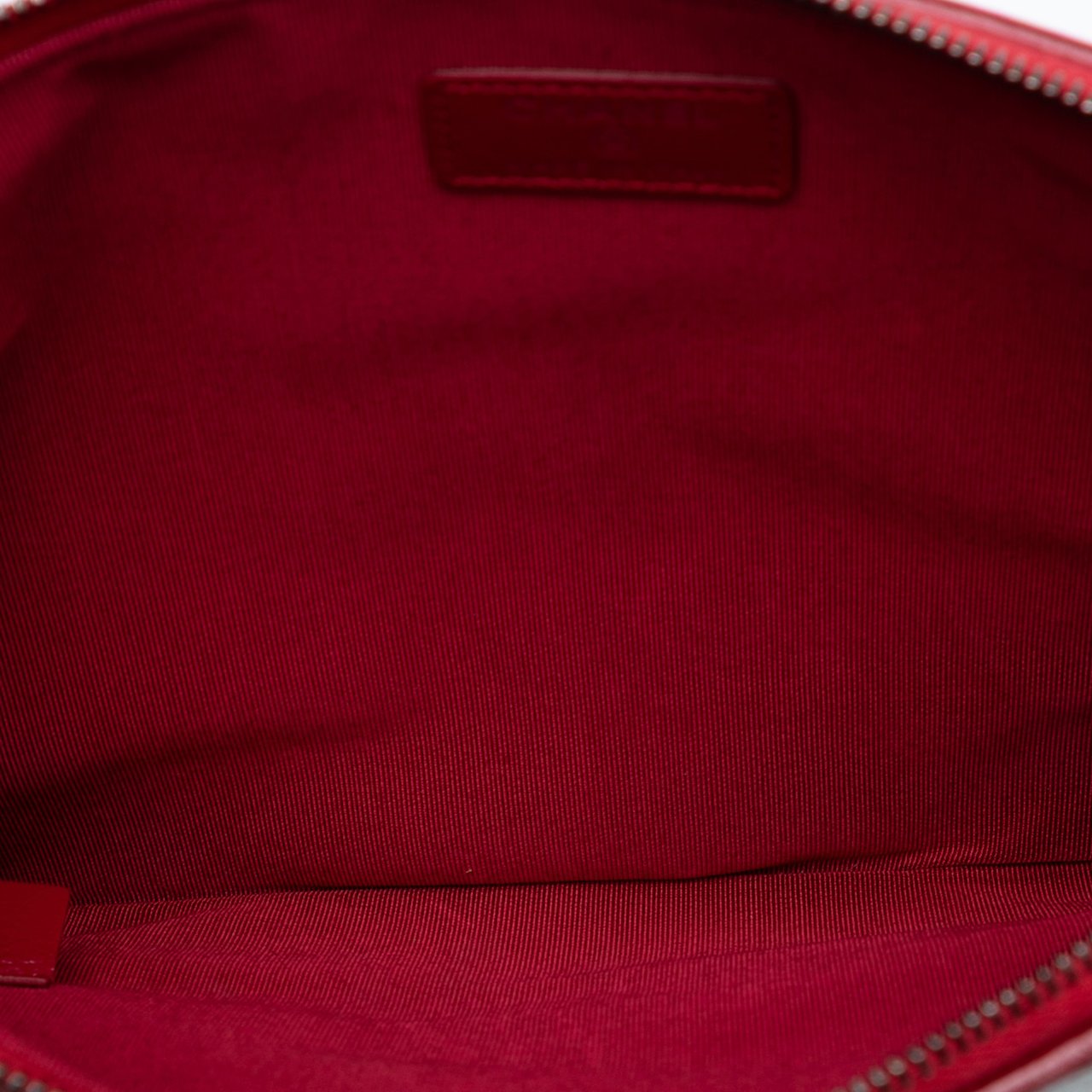 Chanel Medium Quilted Wool and Calfskin Gabrielle O Case Clutch Grijs