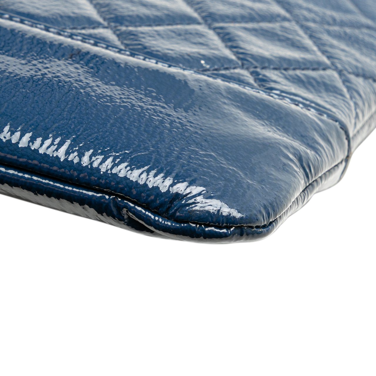 Chanel Medium Aged Calfskin Gabrielle O Case Clutch Blauw