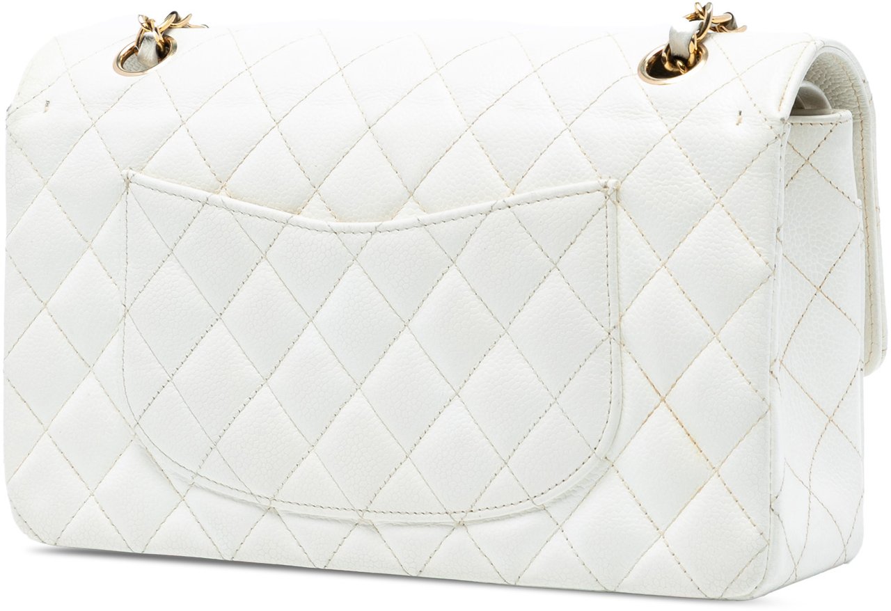 Chanel Medium Classic Caviar Double Flap Wit