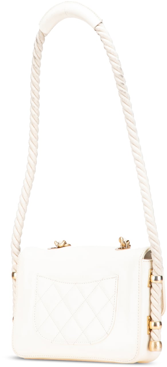 Chanel Crumpled Calfskin En Vogue Rope Flap Wit