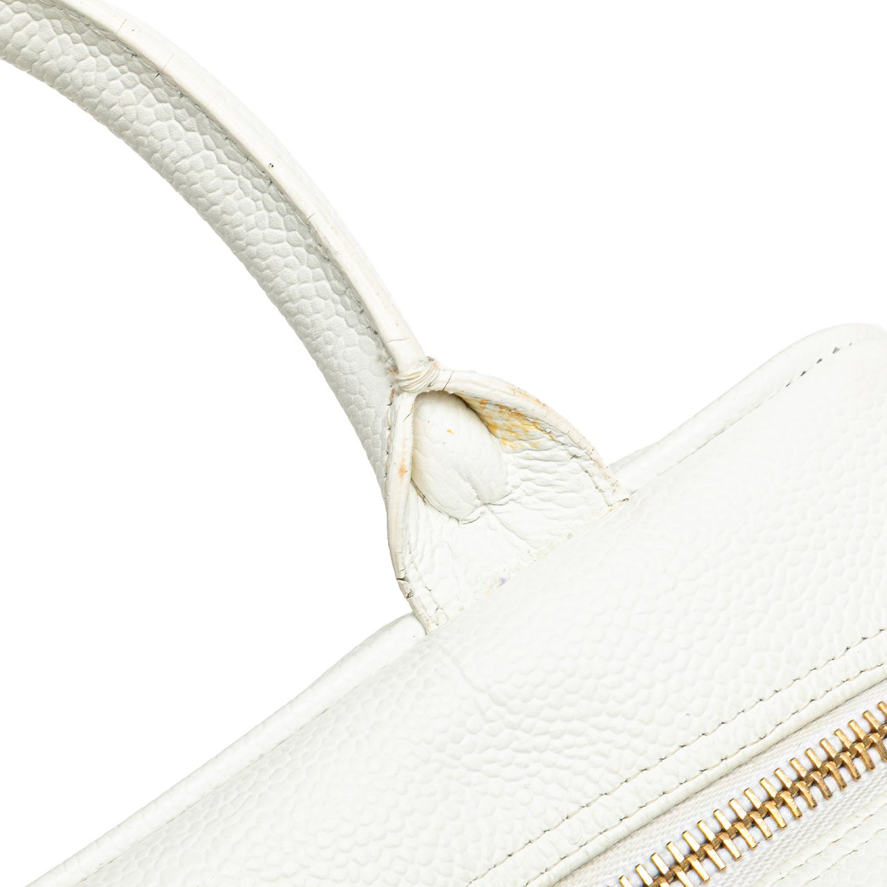 Chanel CC Quilted Caviar Bowling Bag Wit