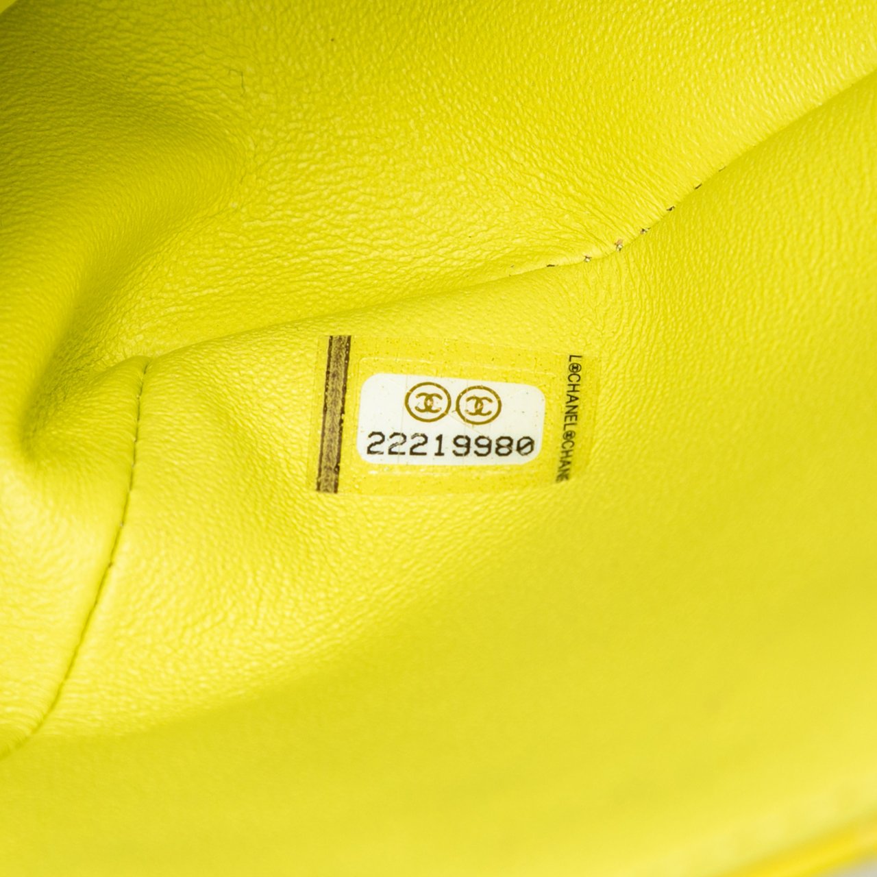 Chanel Mini Rectangular Classic Patent Single Flap Geel