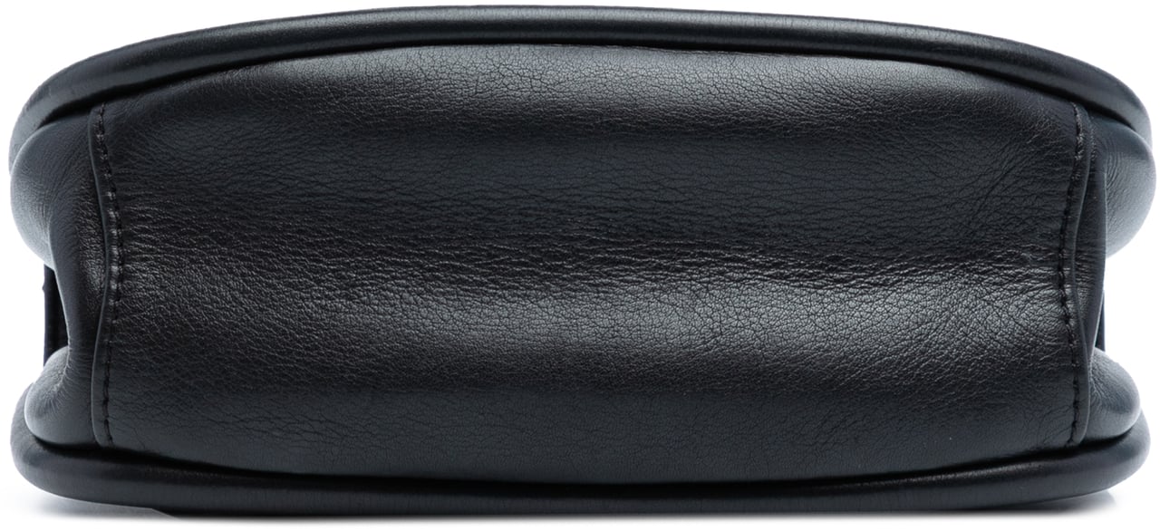 Chanel Mini Quilted Lambskin Chain Top Handle Flap Zwart