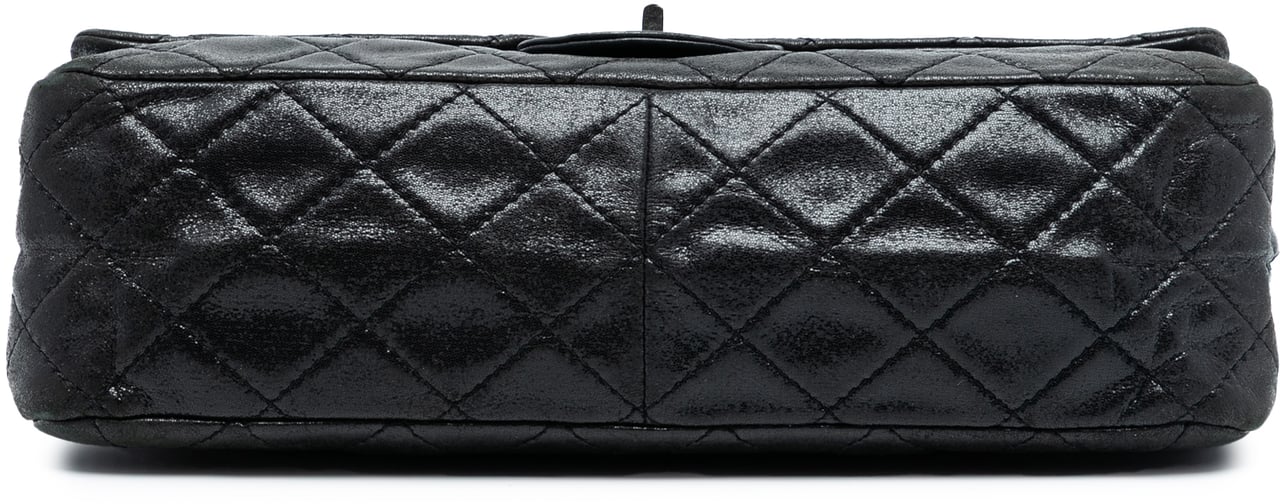 Chanel Iridescent Quilted Lambskin Reissue 2.55 Double Flap 227 Zwart