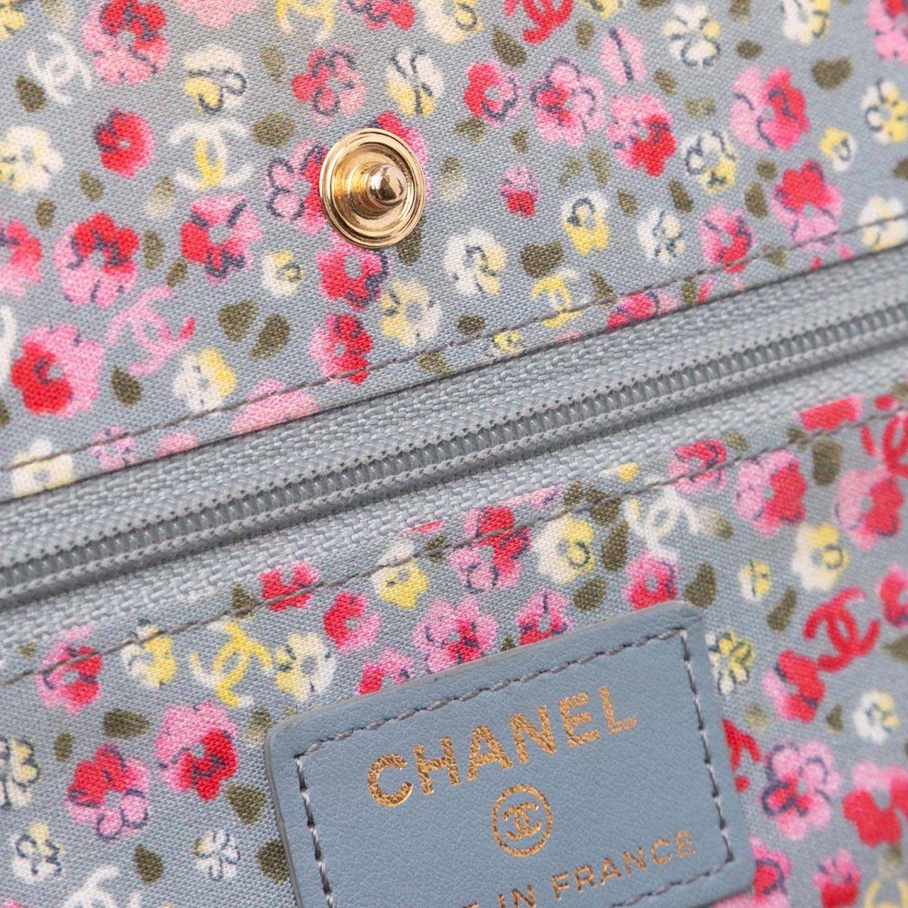 Chanel Quilted Canvas Coco Cuba Charms Wallet On Chain Bruin