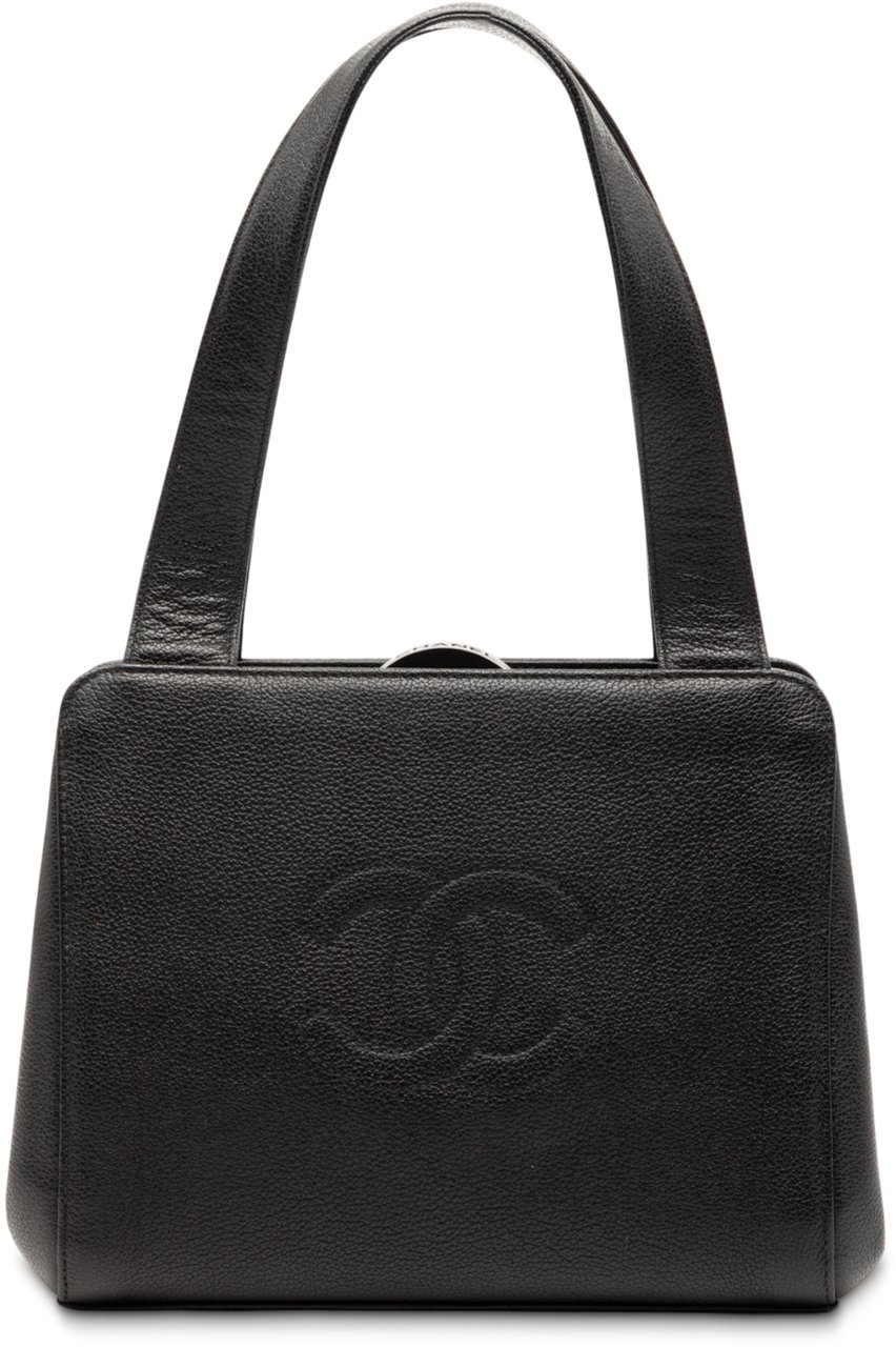 Chanel CC Calfskin Frame Handbag Zwart