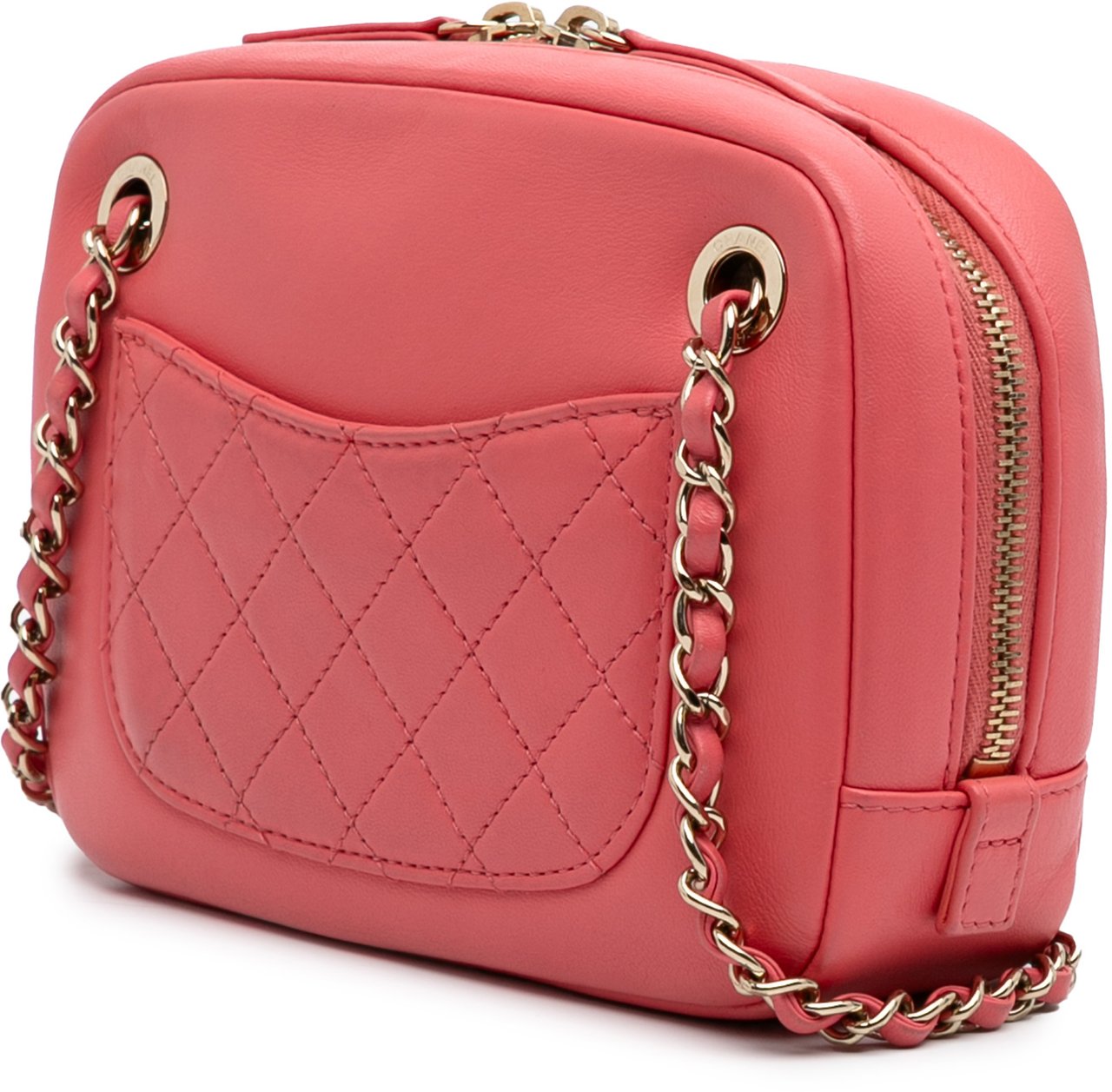 Chanel Lambskin Giant Crystal CC Camera Bag Roze